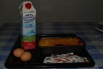 Ingredientes para flan de huevo casero